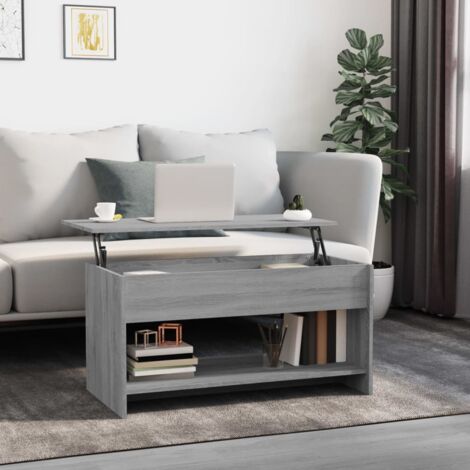 Table basse-Table Salon-Table d'appoint sonoma gris 102x50x52,5 cm bois d'ingénierie 177992 (1/5)