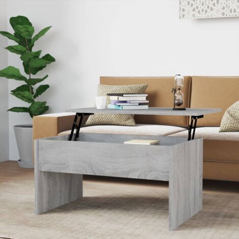 Table basse-Table Salon-Table d'appoint Sonoma gris 80x50,5x41,5 cm Bois d'ingénierie 426834 (1/5)