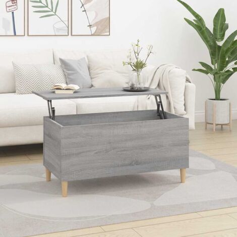 Table basse-Table Salon-Table d'appoint Sonoma gris 90x44,5x45 cm Bois d'ingénierie 352643 (1/5)