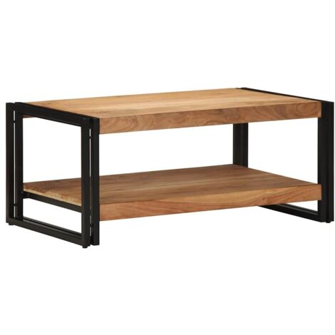 Table basse-Table Salon-Table d'appoint 90x50x38 cm bois massif acacia 660742 (1/5)