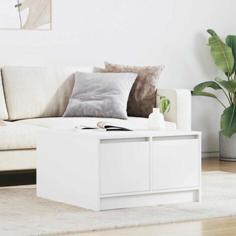 Table basse avec tiroirs-Table Salon à rangement blanc 70,5x70x40 cm 560721 (1/5)