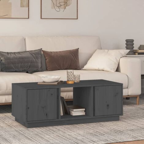 Table basse-Table Salon-Table d'appoint Gris 110x50x40 cm Bois massif de pin 282047 (1/5)