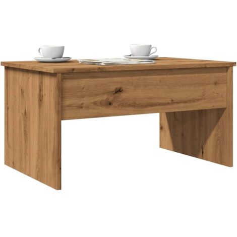 Table basse-Table Salon -Table d'appoint chêne artisanal 80x50,5x41,5 cm bois d'ingénierie 623367 (1/5)