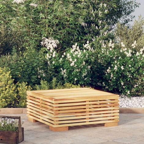 Table basse de jardin-Meuble de jardin 69,5x69,5x31 cm Bois massif de teck 464044 (1/5)