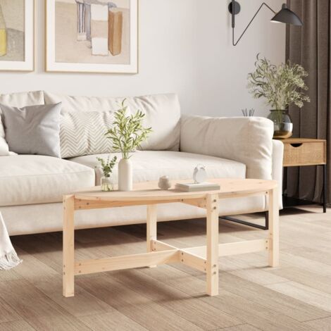 Table basse-Table Salon-Table d'appoint 118x63x45 cm Bois massif de pin 604099 (1/5)