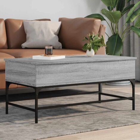 Table basse-Table Salon-Table d'appoint sonoma gris 100x50x45 cm bois d'ingénierie et métal 864643 (1/5)