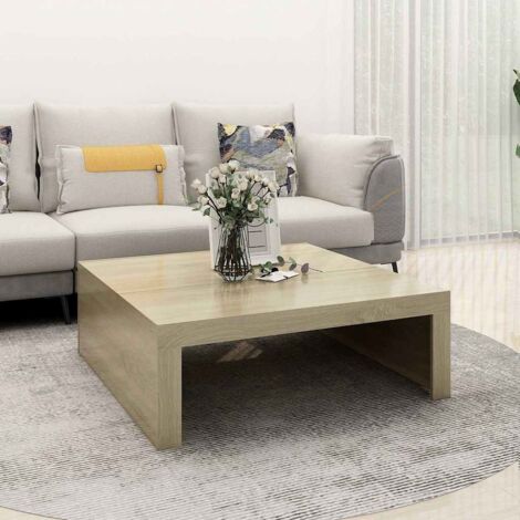 Table basse-Table Salon -Table d'appoint Chêne sonoma 100x100x35 cm Bois d'ingénierie 467358 (1/5)
