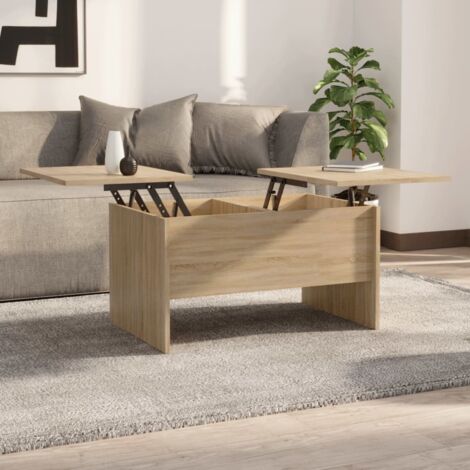 Table basse-Table Salon -Table d'appoint chêne sonoma 80x50x42,5 cm bois d'ingénierie 117031 (1/5)
