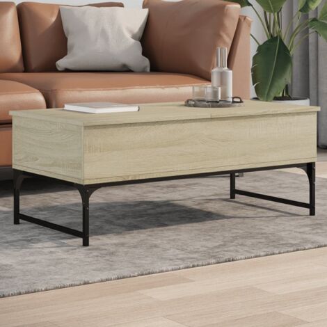 Table basse-Table Salon -Table d'appoint chêne sonoma 100x50x40cm bois d'ingénierie et métal 882017 (1/5)