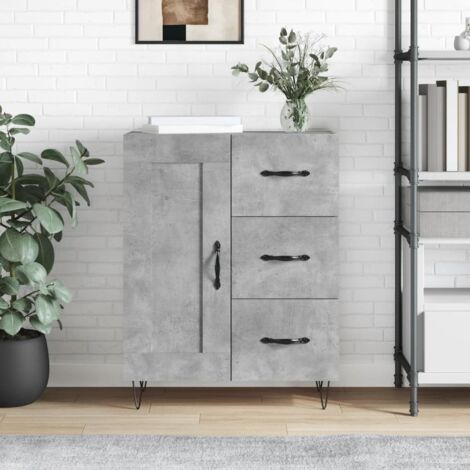 Buffet-Meuble de rangement gris béton 69,5x34x90 cm bois d'ingénierie 431602 (1/5)