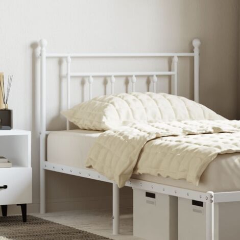 Tête de lit métal-Panneau de lit-Accessoire de Lit blanc 90 cm 333827 (1/5)