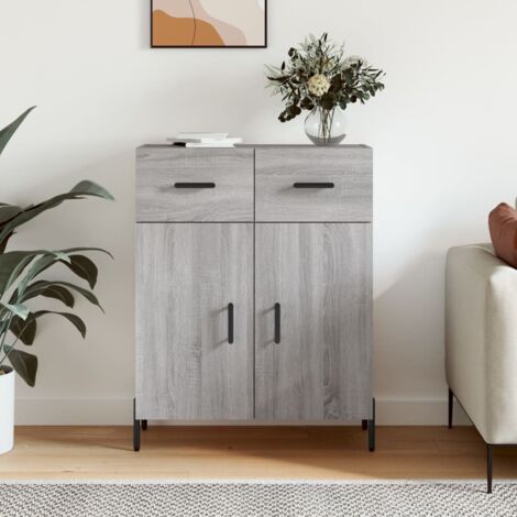 Buffet-Meuble de rangement sonoma gris 69,5x34x90 cm bois d'ingénierie 250677 (1/5)