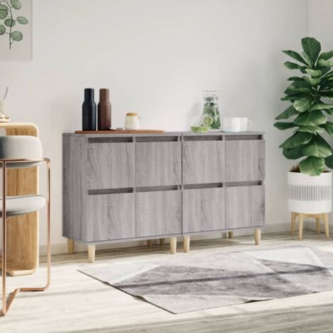 Buffets 2 pcs-Lot de 2 Meuble de rangement sonoma gris 60x35x70 cm bois d'ingénierie 882285 (1/5)