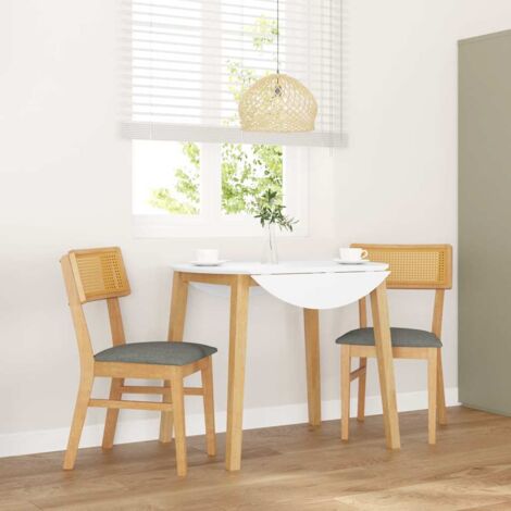 Chaises à manger coussins 2 pcs-Chaises de Salle à Manger-Chaise de cuisine bois massif caoutchouc 830117 (1/5)