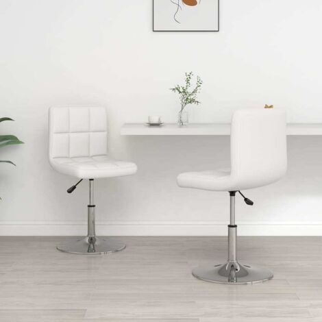 Chaises à manger lot de 2-Chaises de Salle à Manger-Chaise de cuisine blanc similicuir 614947 (1/5)