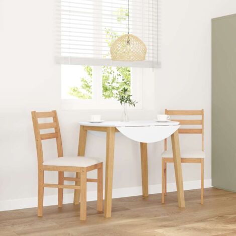 Chaises à manger coussins 2 pcs-Chaises de Salle à Manger-Chaise de cuisine bois massif caoutchouc 714850 (1/5)