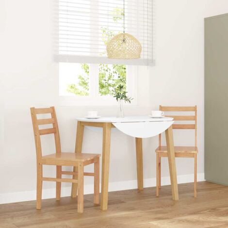 Chaises à manger 2 pcs-Chaises de Salle à Manger-Chaise de cuisine bois massif caoutchouc 571762 (1/5)