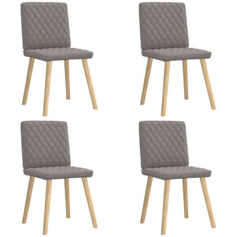 Chaises à manger lot de 4-Chaises de Salle à Manger-Chaise de cuisine taupe tissu 911694 (1/5)