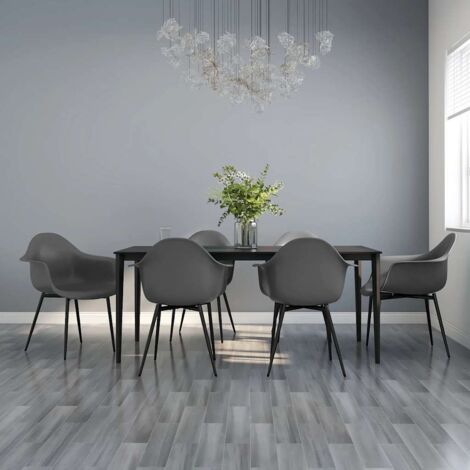 Chaises à manger lot de 6-Chaises de Salle à Manger-Chaise de cuisine gris PP 799100 (1/5)