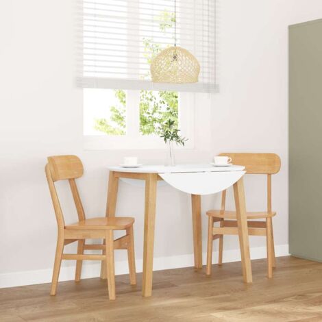 Chaises à manger 2 pcs-Chaises de Salle à Manger-Chaise de cuisine bois massif caoutchouc 920416 (1/5)