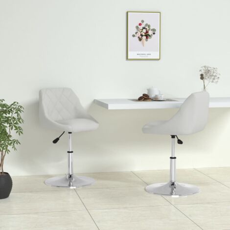 Chaises à manger lot de 2-Chaises de Salle à Manger-Chaise de cuisine blanc similicuir 901282 (1/5)