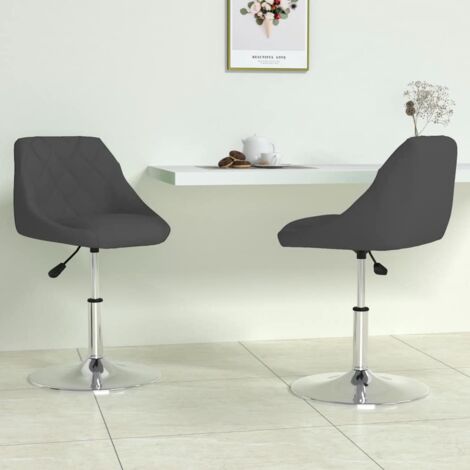 Chaises pivotantes à manger lot de 2-Chaises de Salle à Manger-Chaise de cuisine Noir Velours 412315 (1/5)
