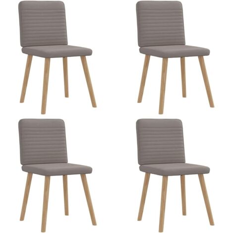 Chaises à manger lot de 4-Chaises de Salle à Manger-Chaise de cuisine taupe tissu 333058 (1/5)