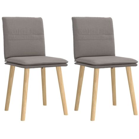 Chaises à manger lot de 2-Chaises de Salle à Manger-Chaise de cuisine taupe tissu 799817 (1/5)