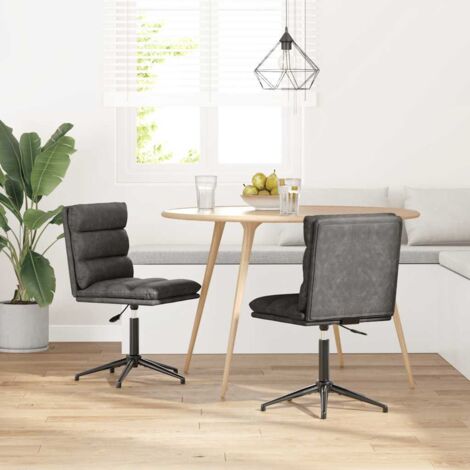 Chaises à manger lot de 2-Chaises de Salle à Manger-Chaise de cuisine noir similicuir 731789 (1/5)