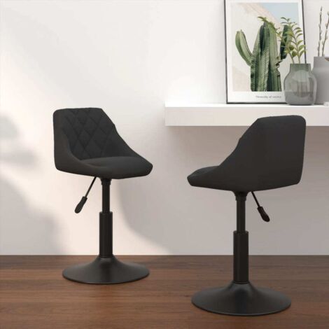 Chaises pivotantes à manger lot de 2-Chaises de Salle à Manger-Chaise de cuisine Noir Velours 744855 (1/5)