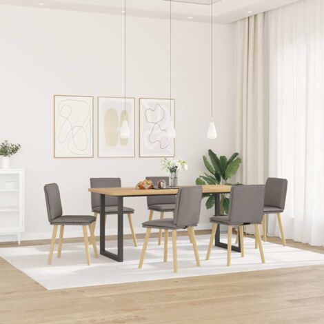 Chaises Ă manger lot de 6-Chaises de Salle Ă Manger-Chaise de cuisine taupe tissu 735424 (1/5)