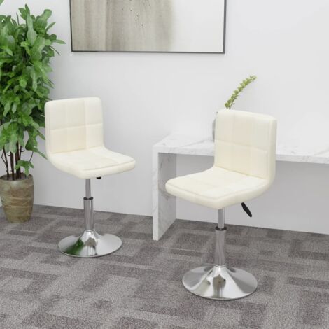 Chaises pivotantes à manger lot de 2-Chaises de Salle à Manger-Chaise de cuisine crème tissu 715516 (1/5)