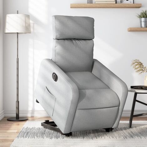 Fauteuil inclinable électrique-Chaise de relaxation-Fauteuil Relax gris clair tissu 328227 (1/5)