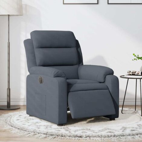 Fauteuil inclinable électrique-Chaise de relaxation-Fauteuil Relax Gris foncé Velours 811370 (1/5)