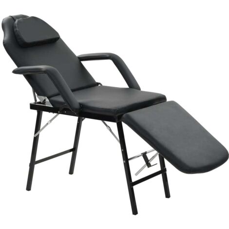 Fauteuil de massage-Chaise de relaxation-Fauteuil Relax pour traitement facial Simili-cuir Noir 817650 (1/5)