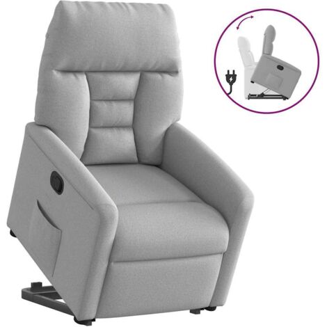 Fauteuil inclinable-Chaise de relaxation-Fauteuil Relax gris nuage tissu 543140 (1/5)