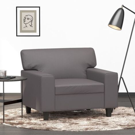 Fauteuil-Chaise de relaxation-Fauteuil Relax Gris 60 cm Similicuir 376596 (1/5)