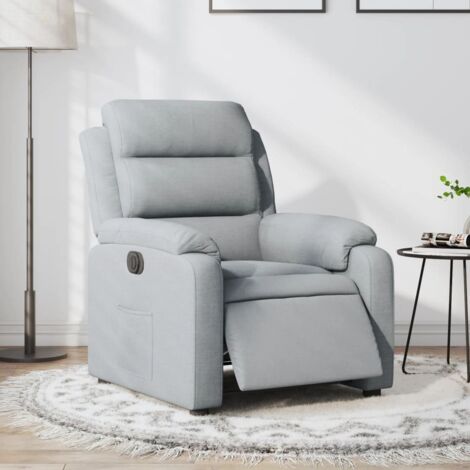 Fauteuil inclinable électrique-Chaise de relaxation-Fauteuil Relax Gris clair Tissu 975173 (1/5)