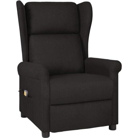 Fauteuil de massage-Chaise de relaxation-Fauteuil Relax Noir Tissu 501950 (1/5)