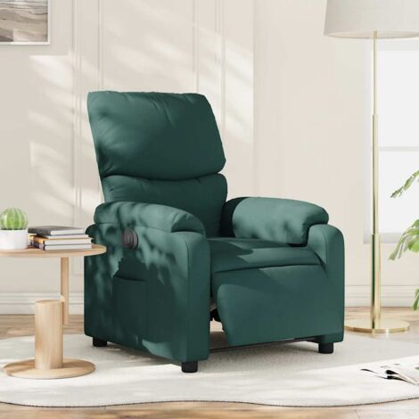 Fauteuil inclinable électrique-Chaise de relaxation-Fauteuil Relax Vert foncé Tissu 527937 (1/5)
