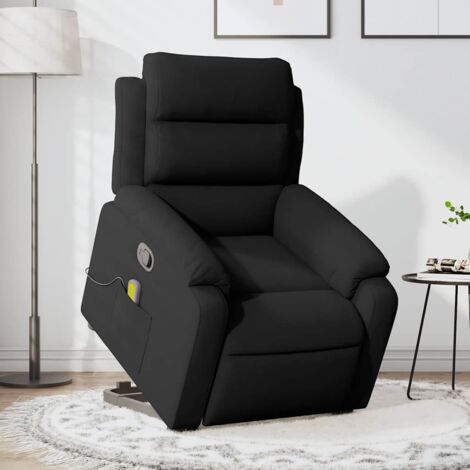Fauteuil de massage inclinable-Chaise de relaxation-Fauteuil Relax Noir Velours 257062 (1/5)