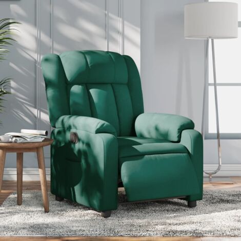 Fauteuil inclinable électrique-Chaise de relaxation-Fauteuil Relax Vert foncé Tissu 441523 (1/5)