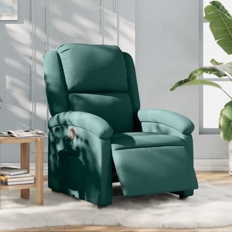 Fauteuil inclinable électrique-Chaise de relaxation-Fauteuil Relax Vert foncé Tissu 209013 (1/5)