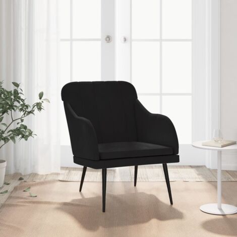 Fauteuil-Chaise de relaxation-Fauteuil Relax Noir 63x76x80 cm Velours 338480 (1/5)