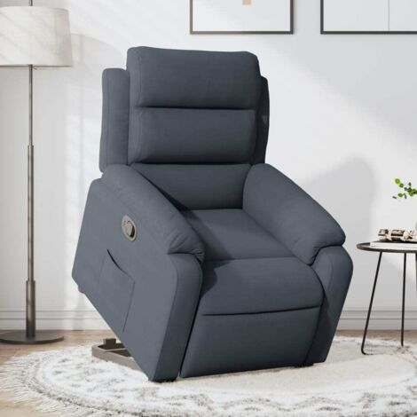 Fauteuil inclinable-Chaise de relaxation-Fauteuil Relax Gris foncé Velours 425020 (1/5)
