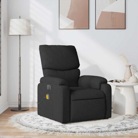 Fauteuil de massage inclinable-Chaise de relaxation-Fauteuil Relax Noir Tissu 949686 (1/5)