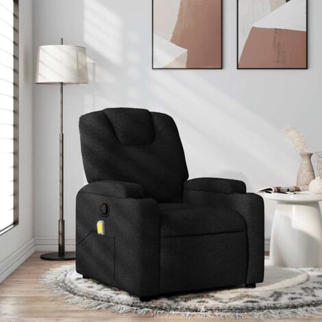 Fauteuil de massage inclinable-Chaise de relaxation-Fauteuil Relax Noir Tissu 553090 (1/5)