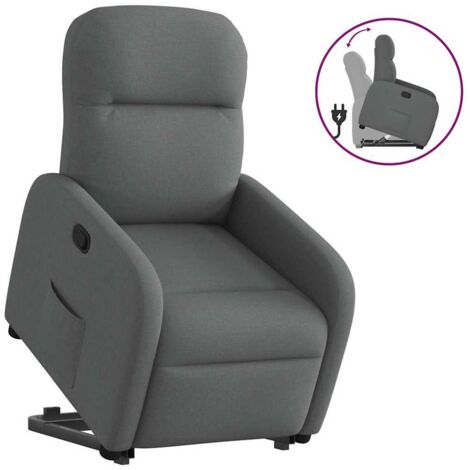 Fauteuil inclinable-Chaise de relaxation-Fauteuil Relax Gris foncé Tissu 341089 (1/5)