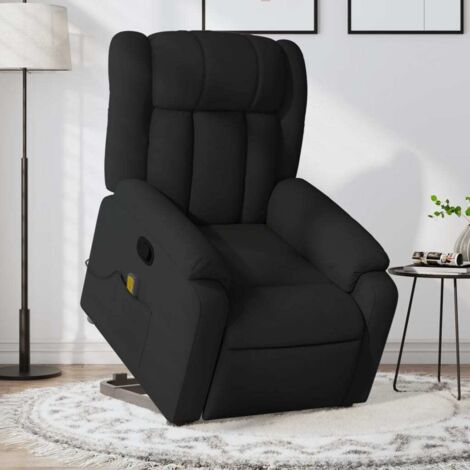 Fauteuil de massage inclinable-Chaise de relaxation-Fauteuil Relax Noir Tissu 872801 (1/5)
