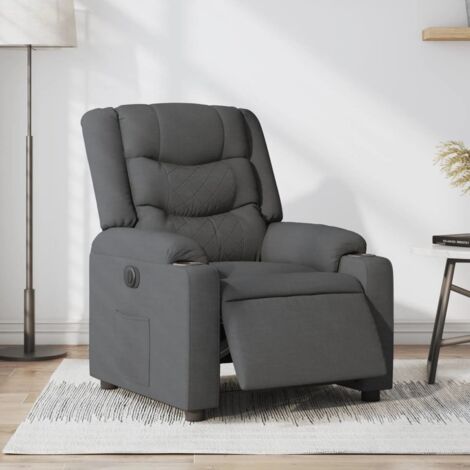 Fauteuil inclinable électrique-Chaise de relaxation-Fauteuil Relax Gris foncé Tissu 342750 (1/5)